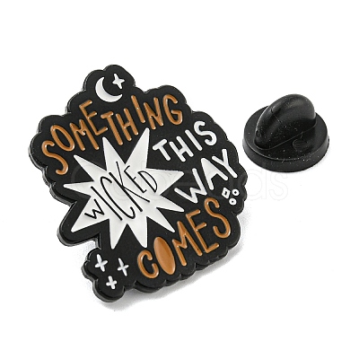 Word Something Wicked This Way Comes Enamel Pins JEWB-F031-03B-1