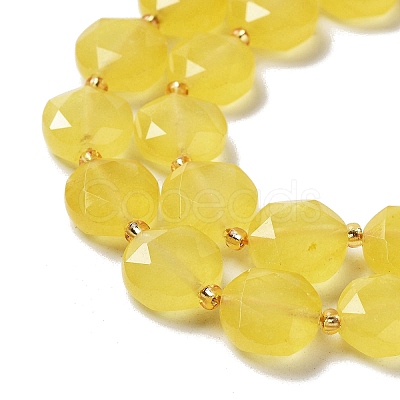 Natural Yellow Agate Beads Strands G-NH0004-043-1