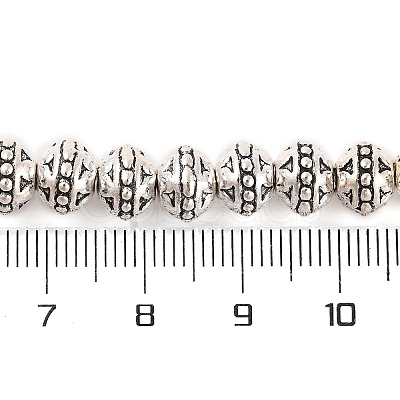 Tibetan Style Round Alloy Bead Strands TIBEB-O007-19-NR-1