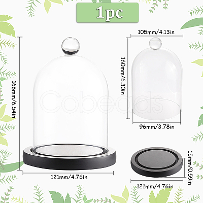 SUNNYCLUE 1Pc Glass Dome Cover AJEW-SC0002-60B-06-1