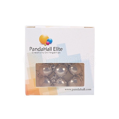 PandaHall Elite Brass Magnetic Clasps with Loops KK-PH0026-16P-NF-1