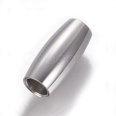 Tarnish Resistant 304 Stainless Steel Magnetic Clasps with Glue-in Ends STAS-F212-022P-1