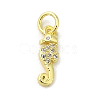 Real 18K Gold Plated Brass Pave Cubic Zirconia Pendants KK-M283-12B-01-1