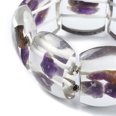 Natural Amethyst Stretch Bracelets BJEW-G702-06D-1