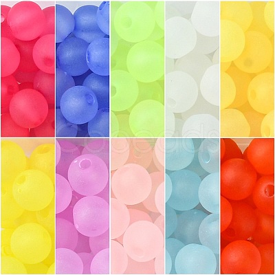 Transparent Acrylic Ball Beads FACR-CJ0001-02-1