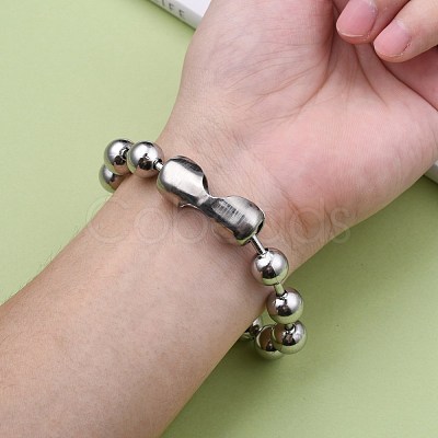 Non-Tarnish 304 Stainless Steel Ball Chain Bracelets BJEW-G618-03P-1