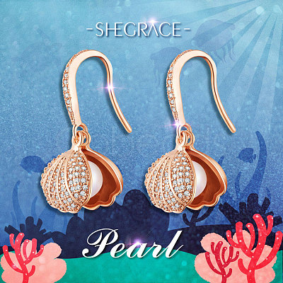 SHEGRACE Brass Dangle Earrings JE727A-1