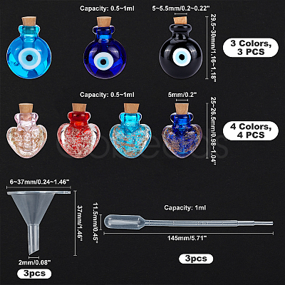 Handmade Luminous Lampwork  Perfume Bottle Pendants LAMP-PH0002-20-1