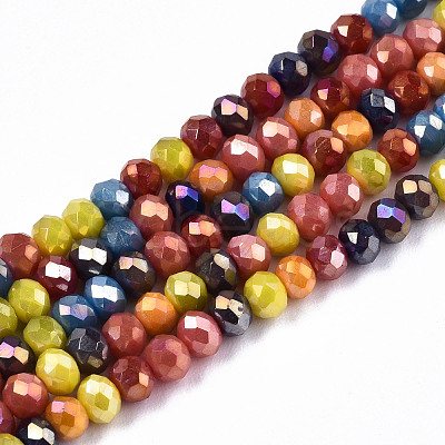 Opaque Glass Beads Strands X-GLAA-T006-12A-1