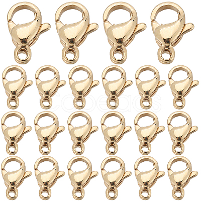 SUNNYCLUE 100Pcs 304 Stainless Steel Lobster Claw Clasps STAS-SC0007-15-1