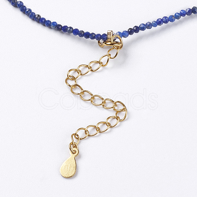 Natural Lapis Lazuli Pendant Necklaces NJEW-K108-17-01-1