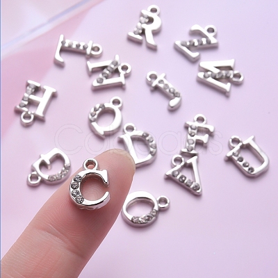 Alloy Rhinestone Charms ALRI-T008-01P-1