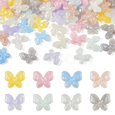 Pandahall 80Pcs 8 Colors Opaque Acrylic Beads OACR-TA0001-24-1