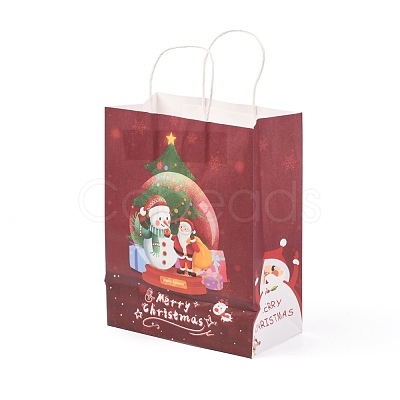 Christmas Theme Kraft Paper Bags ABAG-H104-D05-1