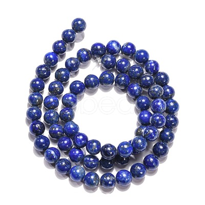 Natural Lapis Lazuli Beads Strands X-G-G423-6mm-AB-1