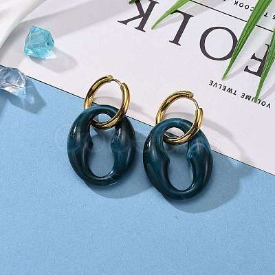 304 Stainless Steel Huggie Hoop Earrings EJEW-JE04345-1