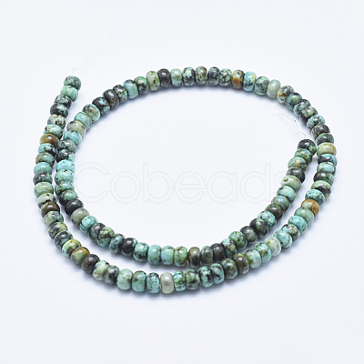 Natural African Turquoise(Jasper) Beads Strands G-E444-49-6mm-1