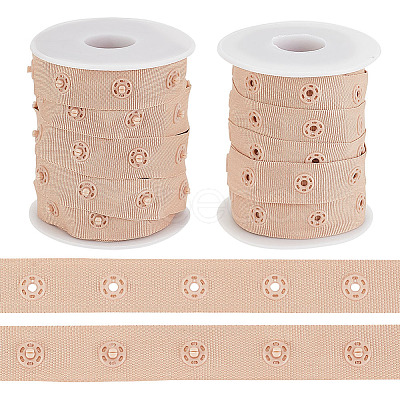 Olycraft 10 Yards Polyester Sewing Snap Button Tape DIY-OC0011-28A-1