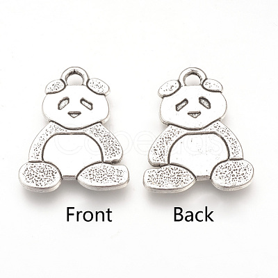 Tibetan Style Alloy Pendants TIBEP-T002-118AS-RS-1