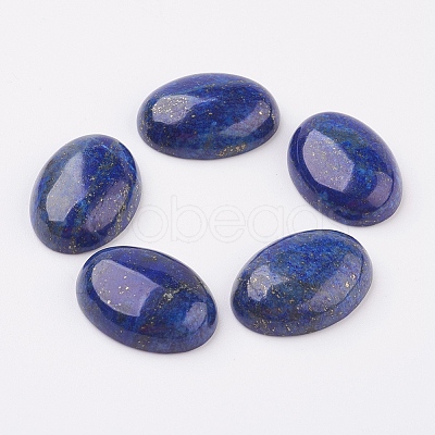 Natural Lapis Lazuli Flat Back Cabochons X-G-G741-18x25mm-15-1