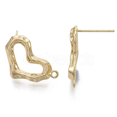 Brass Stud Earring Findings KK-R130-039B-NF-1