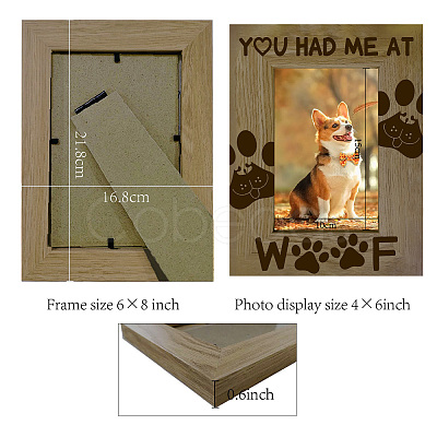 Natural Wood Photo Frames AJEW-WH0292-063-1