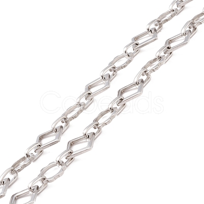 Non-Tarnish 304 Stainless Steel Rhombus & Sun Link Chain CHS-F017-09P-1