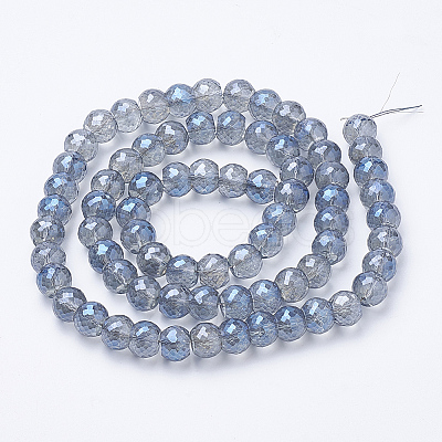 Electroplated Glass Beads Strands EGLA-Q092-10mm-A06-1