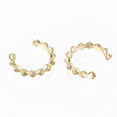 Brass Cuff Earrings X-KK-S356-154G-NF-1