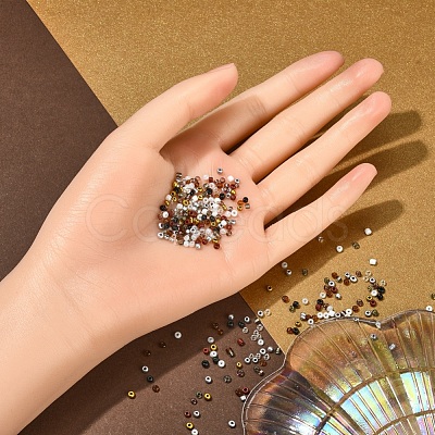 8500Pcs 10 Style Glass Seed Beads SEED-YW0001-80D-1