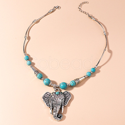 Tibetan Style Alloy Pendant Necklaces PW23031010700-1