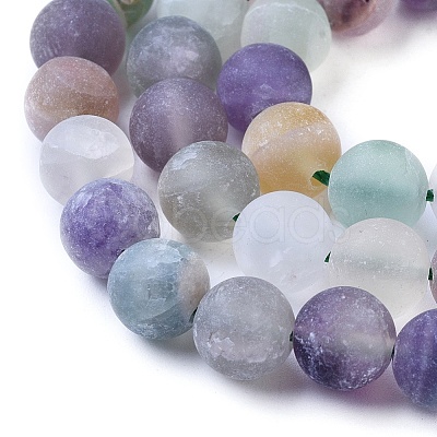 Natural Fluorite Beads Strands G-K292-01-1