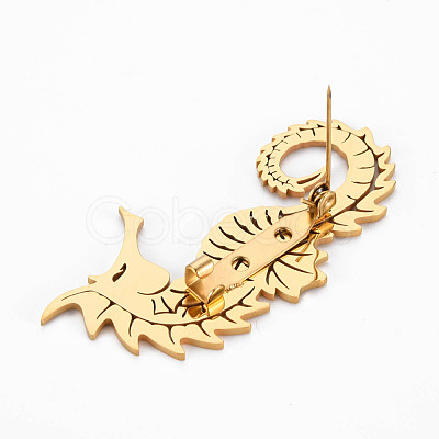 Sea Horse Brooch JEWB-N007-004G-FF-1