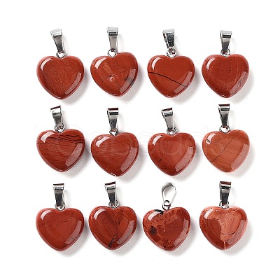 Natural Red Jasper Pendants X-G-Q371-16-1