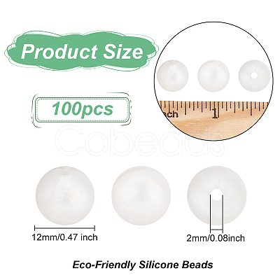 Food Grade Eco-Friendly Silicone Beads SIL-WH0010-10D-1