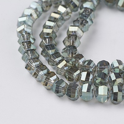 Electroplate Glass Beads Strands EGLA-L012-B-FR04-1