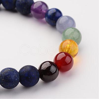 Natural Gemstone Beads Stretch Bracelets BJEW-JB02447-1