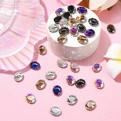 Flat Back K9 Glass Rhinestone Cabochons MRMJ-YW0001-064A-1