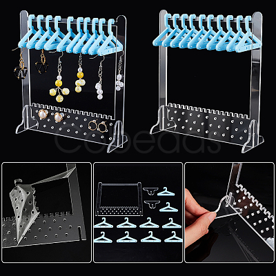 PandaHall Elite 1 Set Acrylic Earring Display Stands EDIS-PH0001-57-1