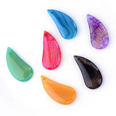 Natural Agate Pendants G-S206-M1-1