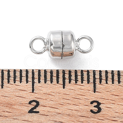 Anti-Tarnish Rhodium Plated 925 Sterling Silver Magnetic Clasps STER-A043-01P-1