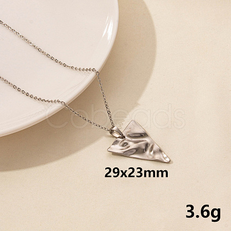 Stainless Steel Triangle Pendant Necklaces FU8631-7-1