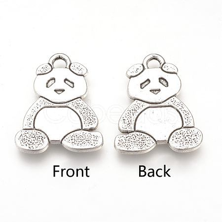 Tibetan Style Alloy Pendants TIBEP-T002-118AS-RS-1