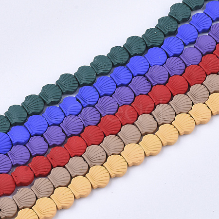 Spray Painted Non-magnetic Synthetic Hematite Beads Strands G-T124-35A-1