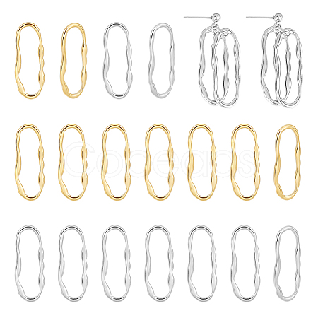 Unicraftale 16Pcs 2 Colors 304 Stainless Steel Linking Rings STAS-UN0050-16-1