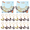 12Pcs 4 Style Alloy Enamel Dog Charms Locking Stitch Makers, with Golden 304 Stainless Steel Leverback Earring Findings, Mixed Color, 36mm, Pin: 1x0.8mm, 3Pcs/style