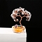 Natural Quartz Crystal Chips Tree Decorations, Copper Wire Feng Shui Energy Stone Gift for Home Desktop Decoration, 135mm