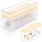 Rectangle Acrylic Jewelry Organizer Storage Boxes, with 20Pcs Anti-oxidation PVC Jewelry Zip Lock Bags, Lemon Chiffon, 21x7.1x9.7cm, bag: 8x6cm