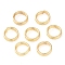 Brass Split Rings, Double Loops Jump Rings, Real 18K Gold Plated, 6x1.5mm, Inner Diameter: 4.5mm, Single Wire: 0.7mm