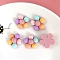 Opaque Resin Cabochons, for Hair Accessories, Flower, Pink, 21mm